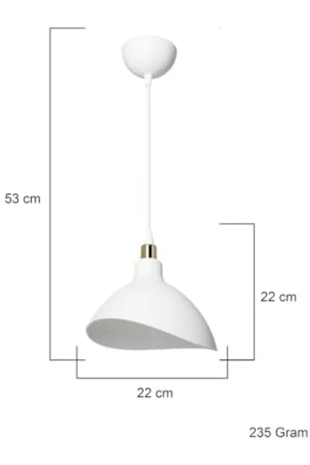 LightDesign Beyaz Sarkıt Avize Yatak Odası Salon Mutfak Koridor L