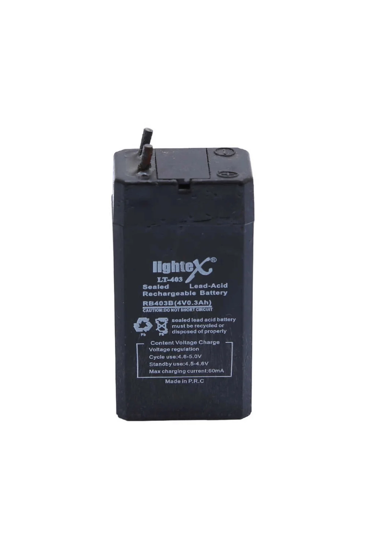 Lightex Lt-403 4V 0.3Ah Işıldak Fener Aküsü Lightex Lt-403 4V 0.3Ah Işıldak Fener Aküsü