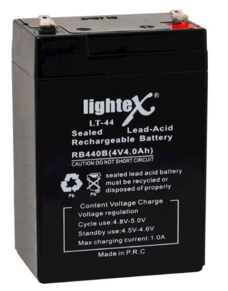 Just Cheap Store Lightex Lt-44 4 Volt - 4 Amper Kuru Akü (İşildak Aküsü) (4741)
