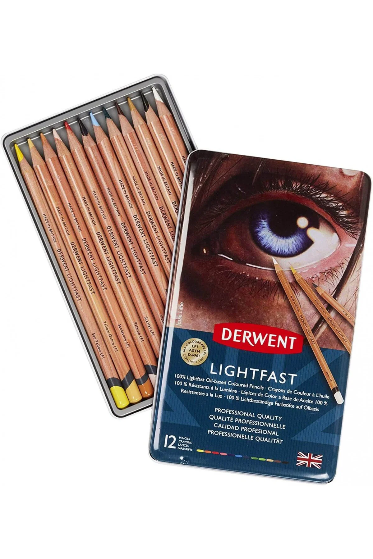 Lightfast 12'li Profesyonel Kuru Boya Kalem Seti / 2302719