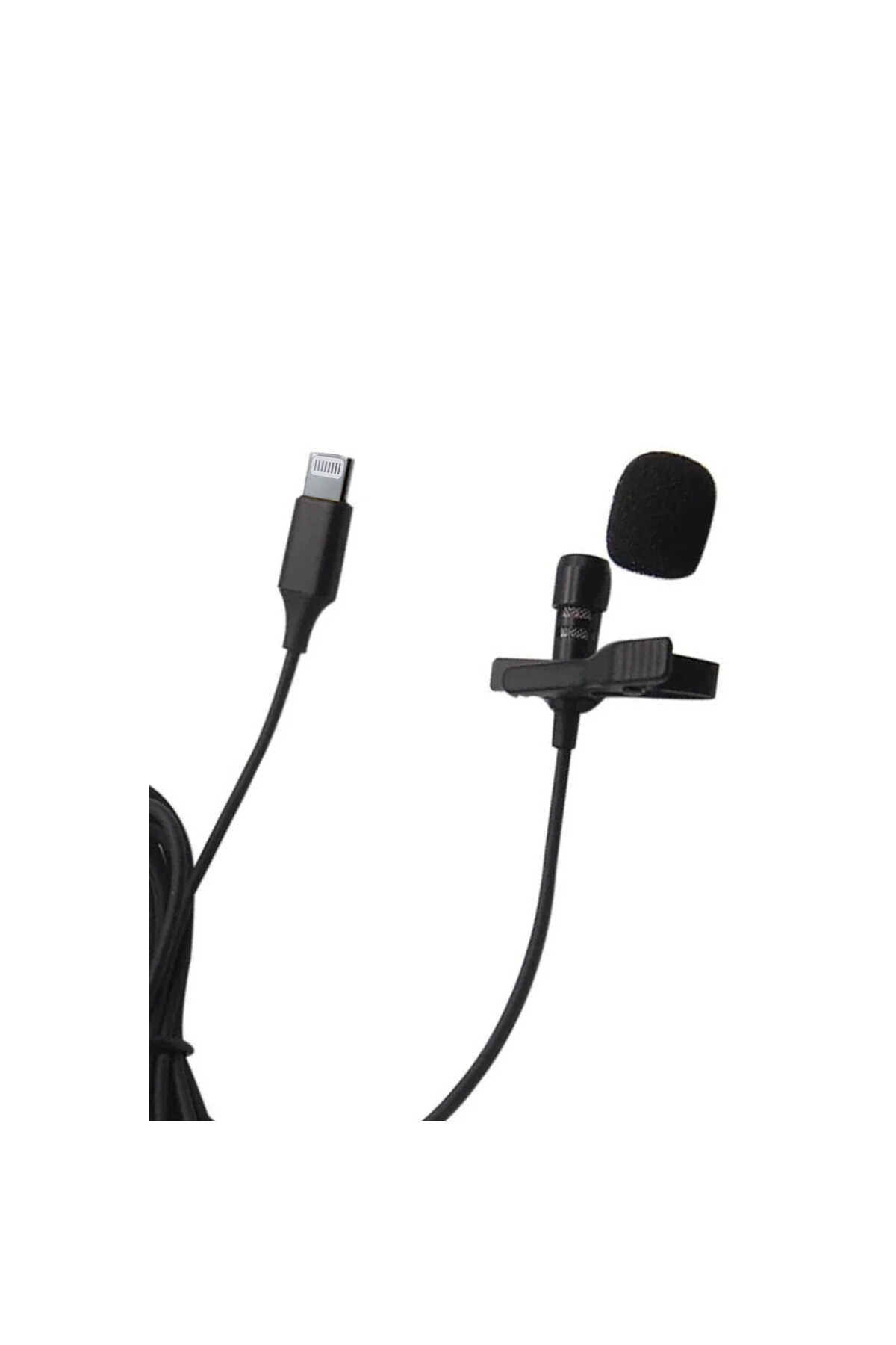 Lightning 2 Metre Double Mikrofon - Siyah