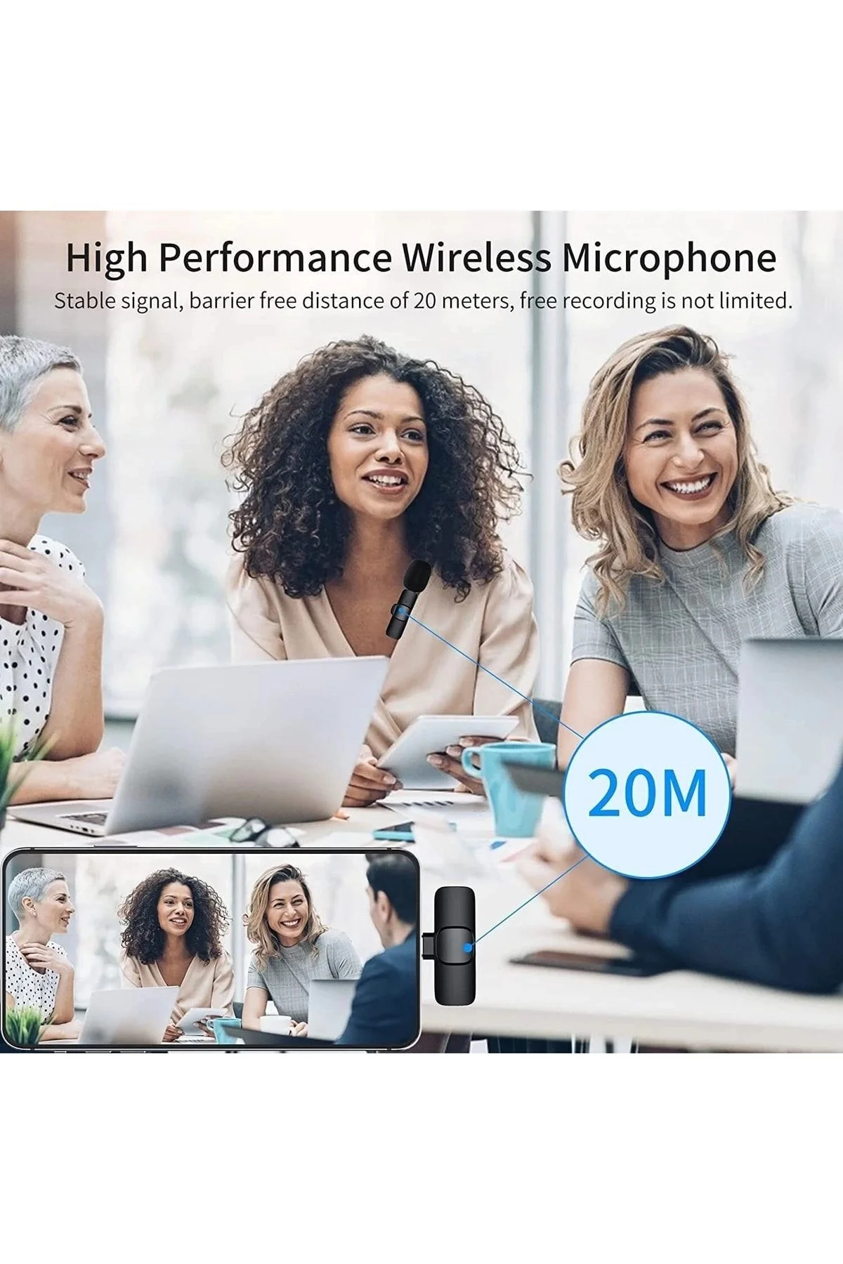 Lightning Girişli Iphone Uyumlu Ikili Kablosuz Yaka Mikrofonu You