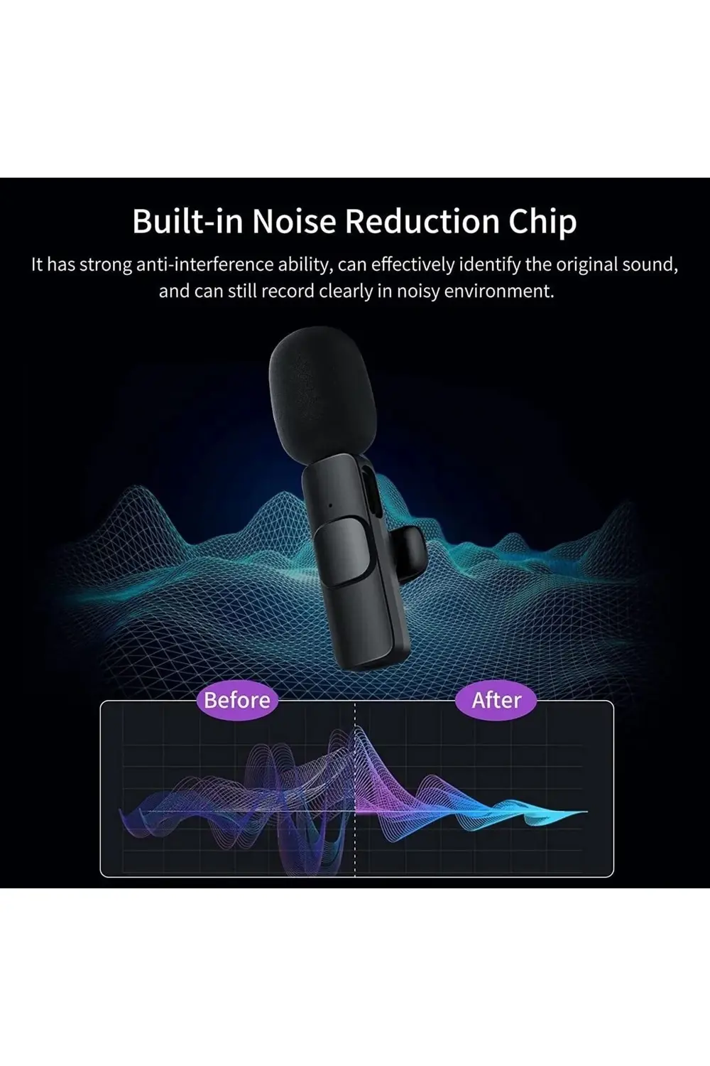 Lightning Girişli Iphone Uyumlu Ikili Kablosuz Yaka Mikrofonu You