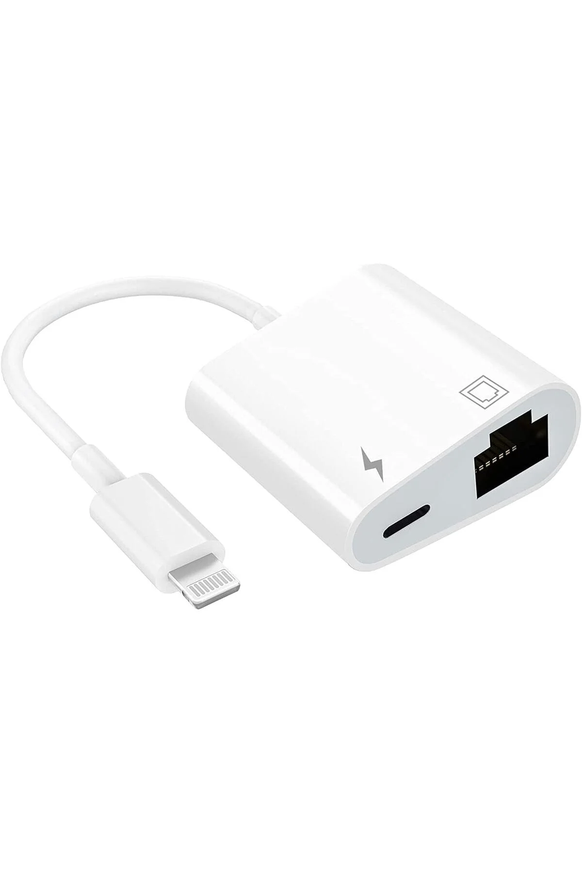 Lightning Rj45 Ethernet Çevirici 2 In 1 Ethernet Ve Liğhtning Şar