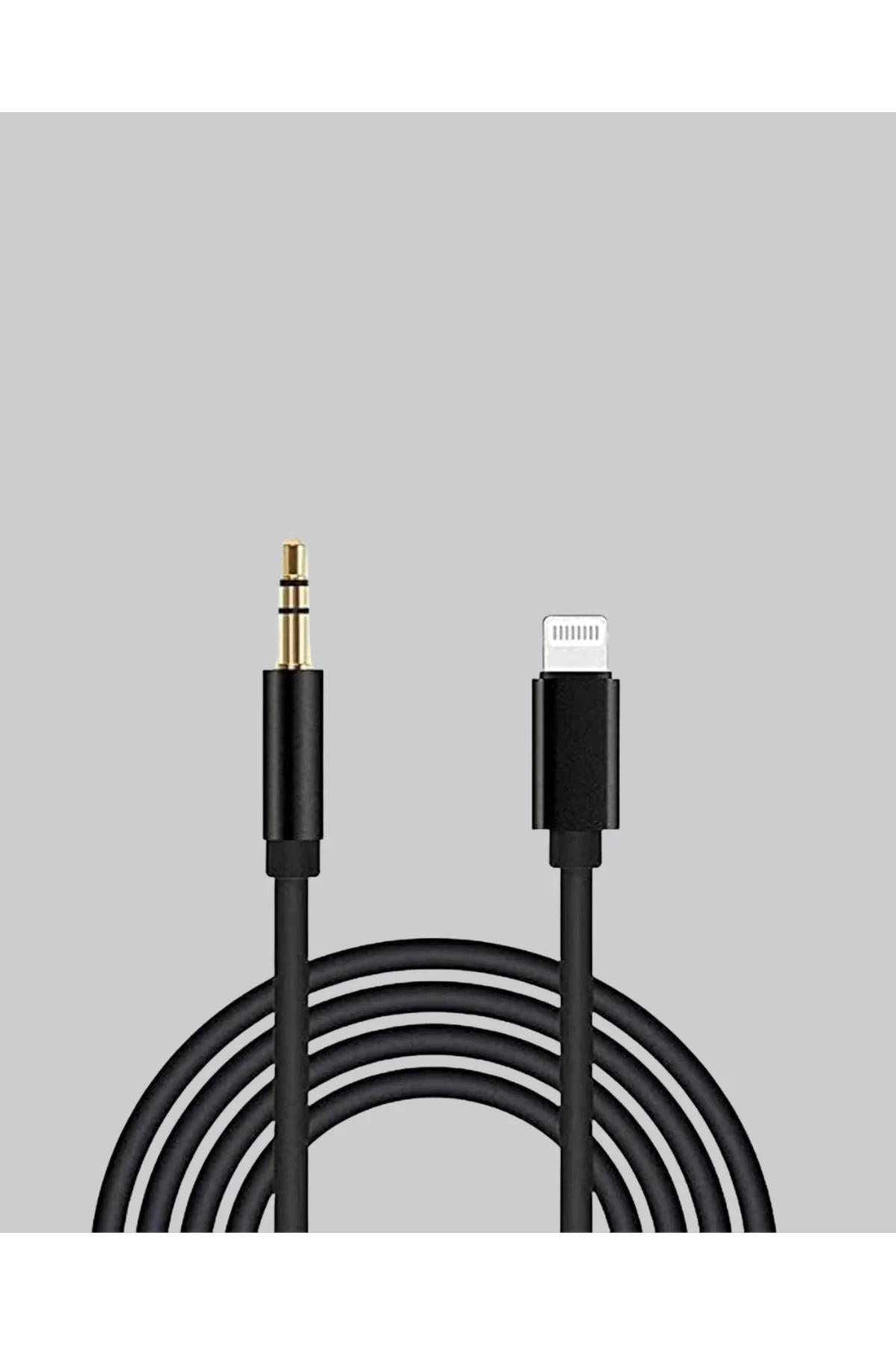 Lightning to 3.5mm Aux Ses Dönüştürücü Kablo 1 Metre Stereo Uyuml