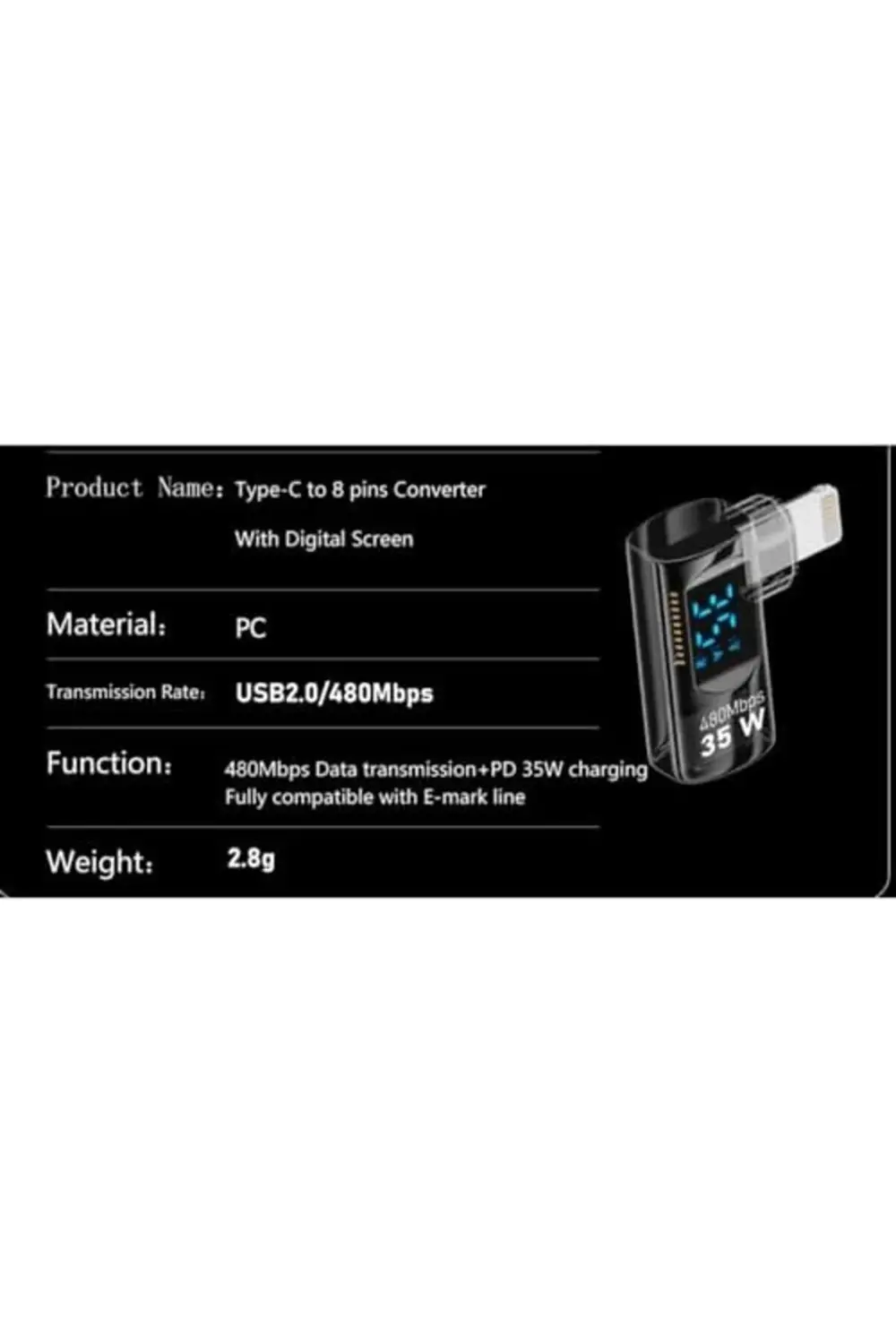 Lightning to Type C 35W Mini OTG OTGEX 395519