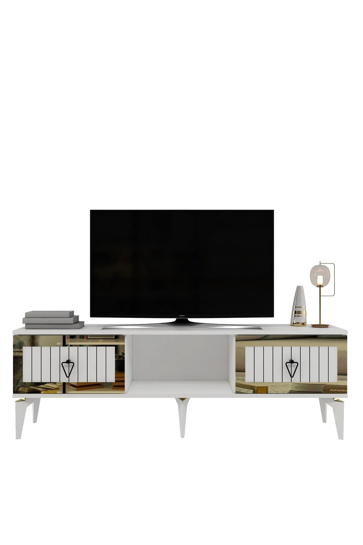 LİİNDA TV SEHPASI (ALT MODÜL) ANTRASİT-GÜMÜŞ