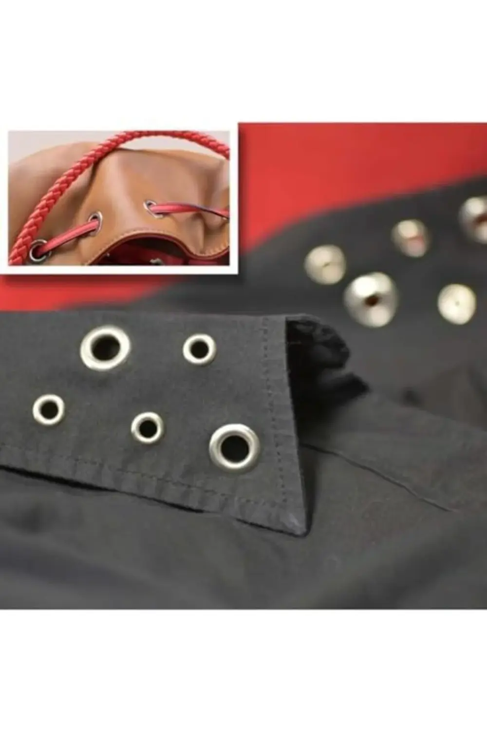 likesell 2'li Kemer Delme Seti - 6 Ayarlı Deri Delici + Çıtçıt Ma