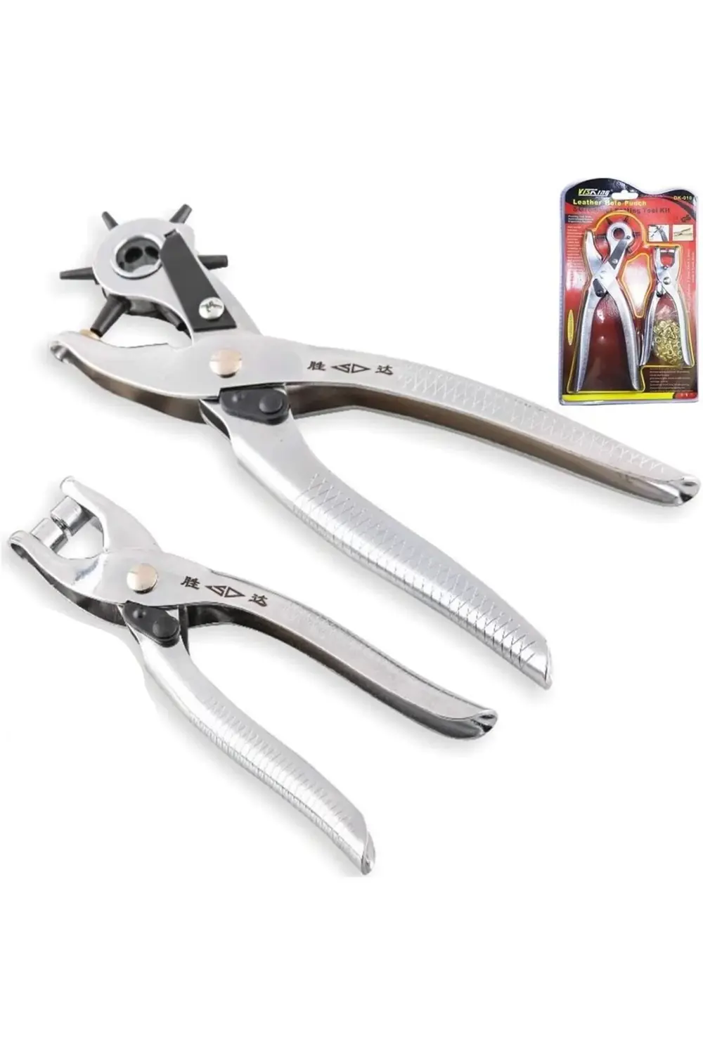 likesell 2'li Kemer Delme Seti - 6 Ayarlı Deri Delici + Çıtçıt Ma