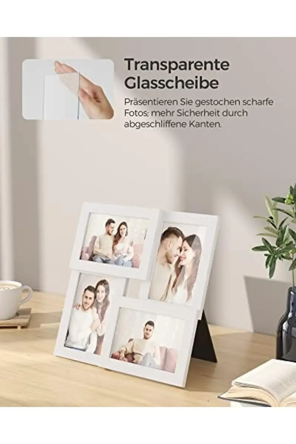 likesell 4 fotoğraf için resim çerçevesi kolajı, 10 x 15 cm RPF25