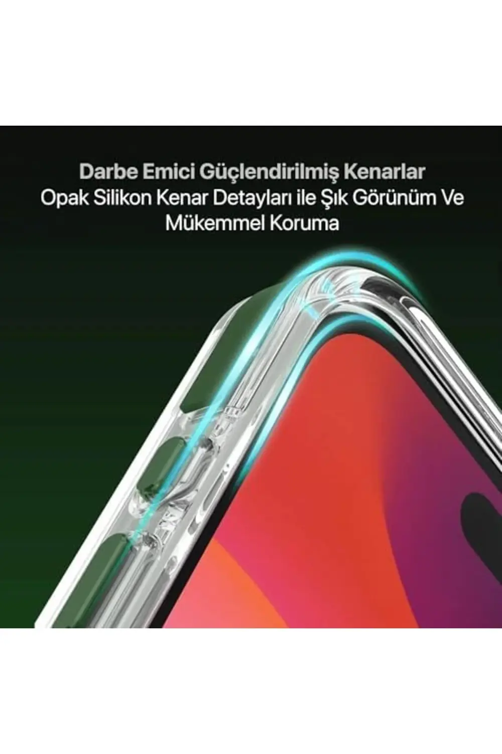 likesell İphone 15 Pro Max için DropCover Serisi Arkası Sert Şeff