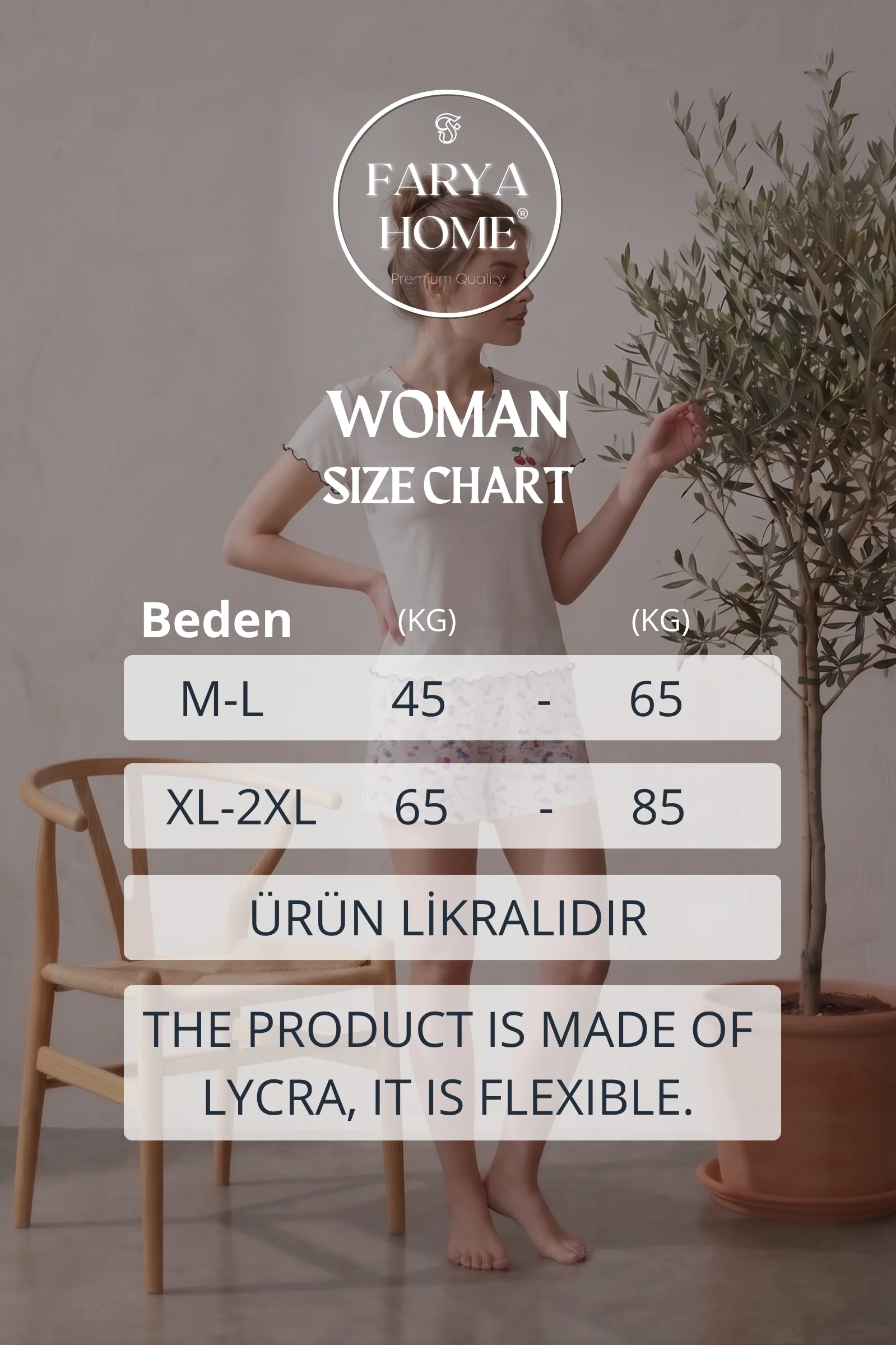 Likralı Desenli Kaşkorse Kısa Kollu Şortlu Takım, Beyaz, M/L Fiyatı, Yorumları ve Özellikleri