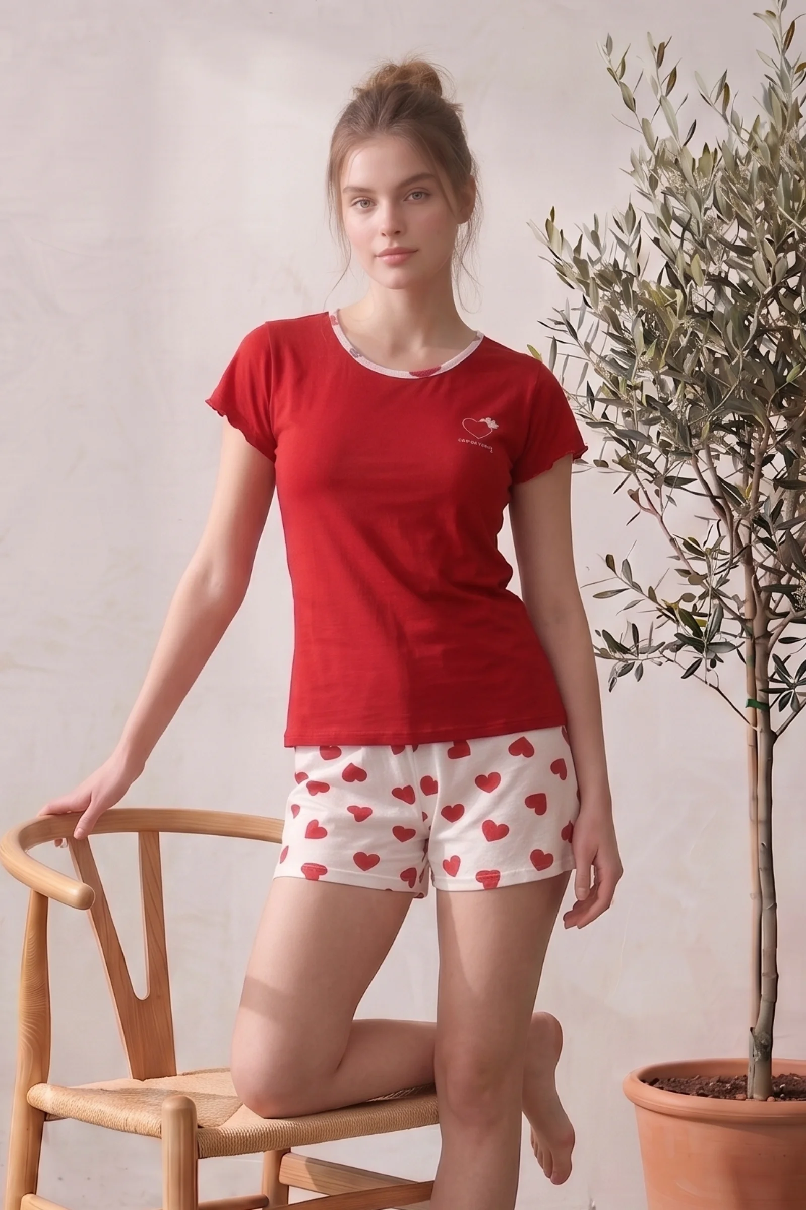 Likralı Desenli Kaşkorse Kısa Kollu Şortlu Takım, Bordo, XL/XXL Likralı Desenli Kaşkorse Kısa Kollu Şortlu Takım, Bordo, XL/XXL Fiyatı, Yorumları ve Özellikleri