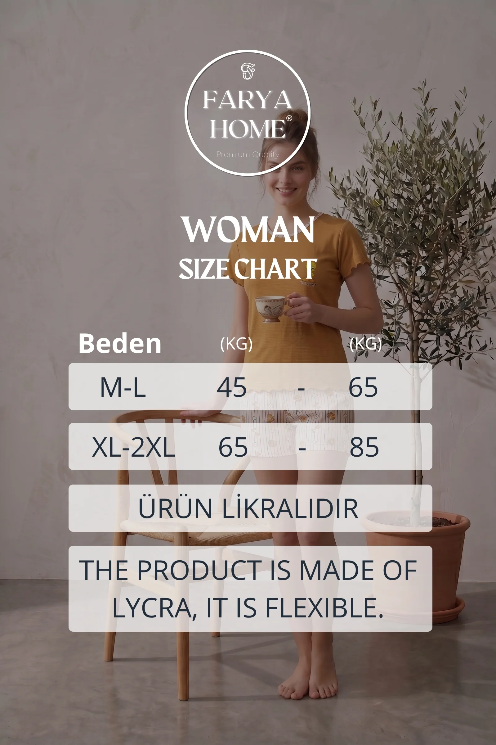 Likralı Desenli Kaşkorse Kısa Kollu Şortlu Takım, Hardal, M/L Fiyatı, Yorumları ve Özellikleri