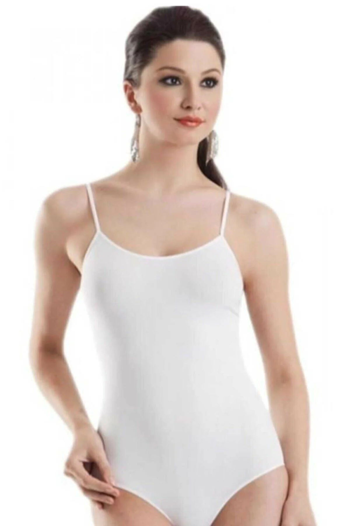 Likralı Ip Askılı Body 4061