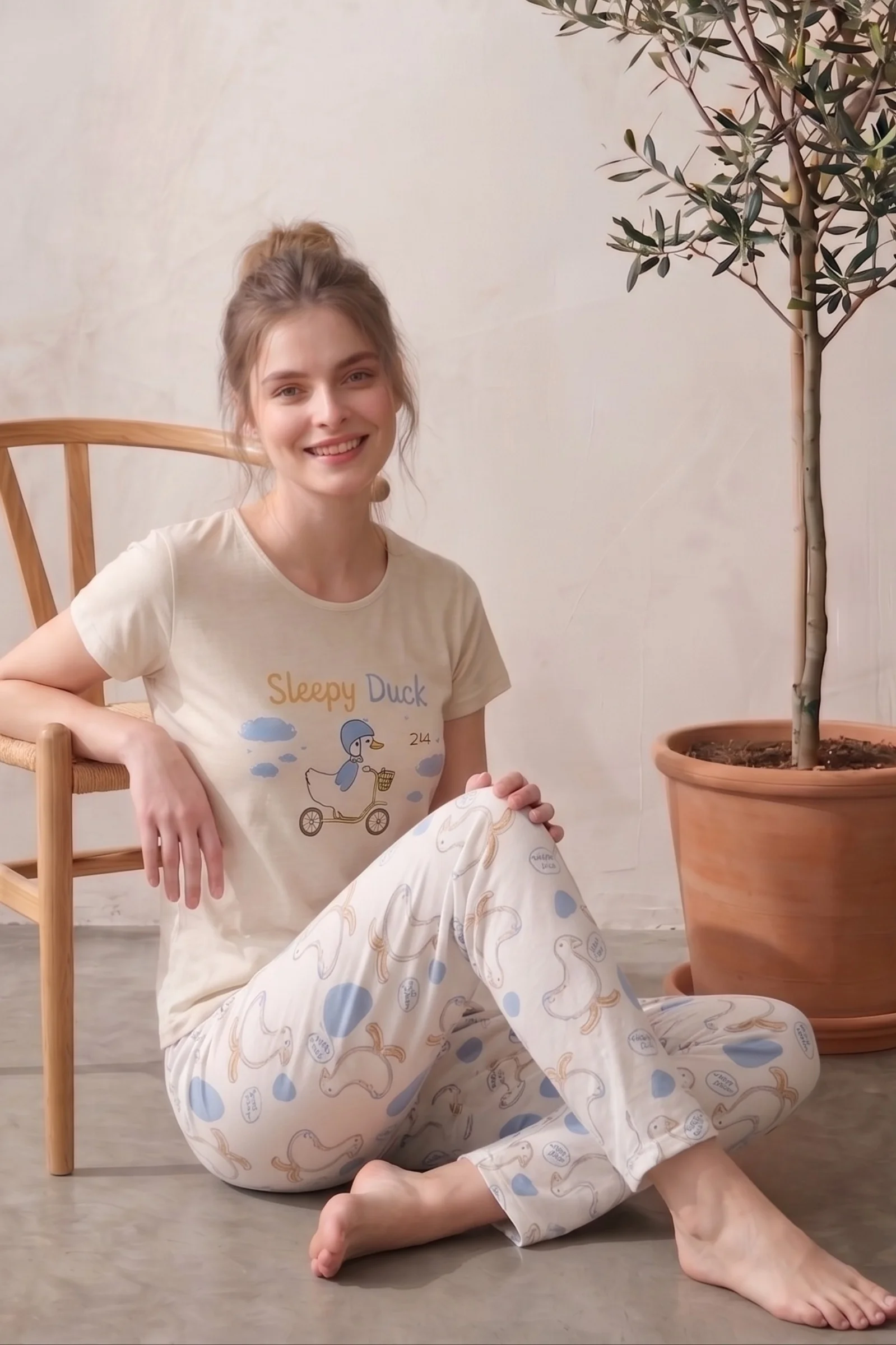 Likralı Ördek Desenli Kısa Kollu Yazlık Rahat ve Esnek Pijama Takımı, Ekru, 3XL Likralı Ördek Desenli Kısa Kollu Yazlık Rahat ve Esnek Pijama Takımı, Ekru, 3XL Fiyatı, Yorumları ve Özellikleri