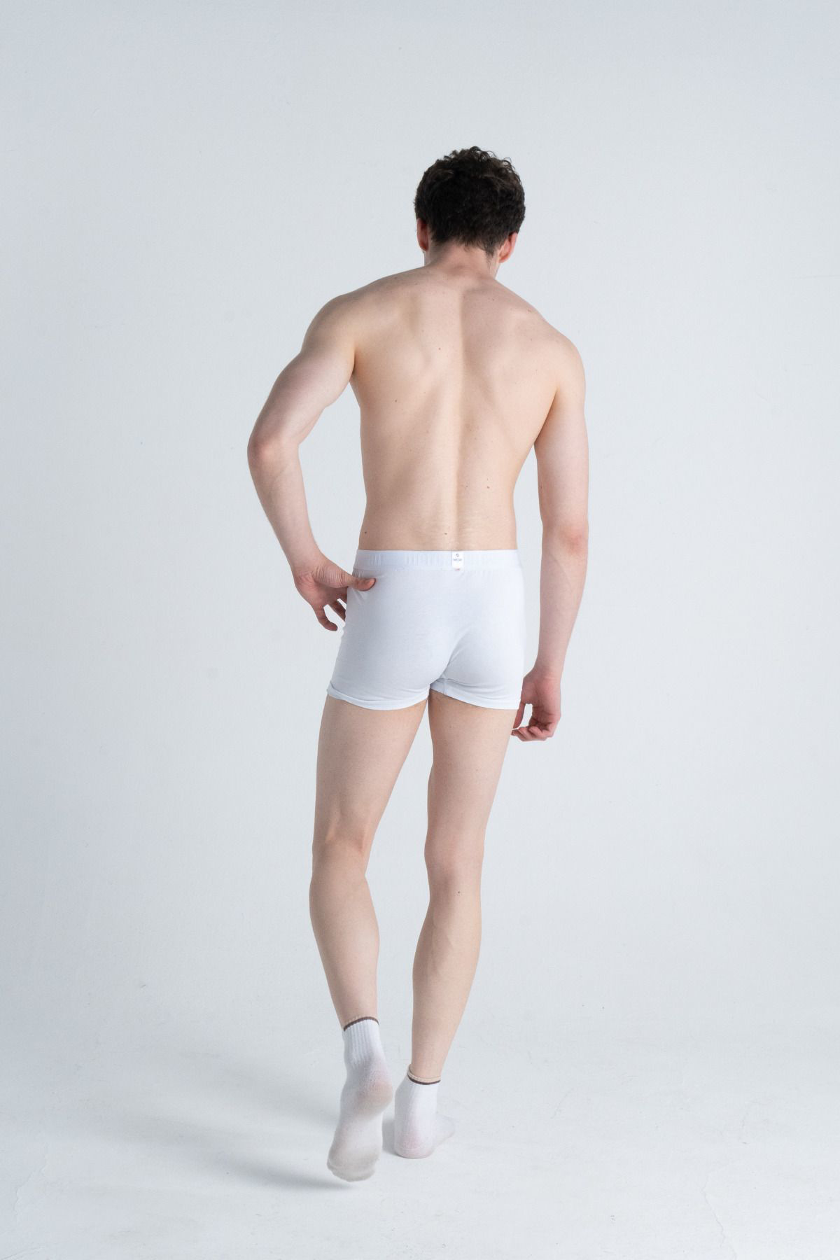 Mercan Likralı Pamuklu Ultra Rahat Beyaz Erkek Boxer