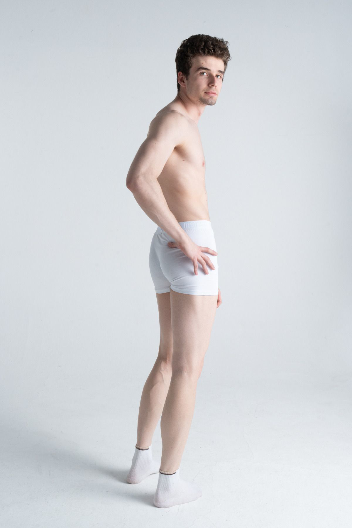 Mercan Likralı Pamuklu Ultra Rahat Beyaz Erkek Boxer