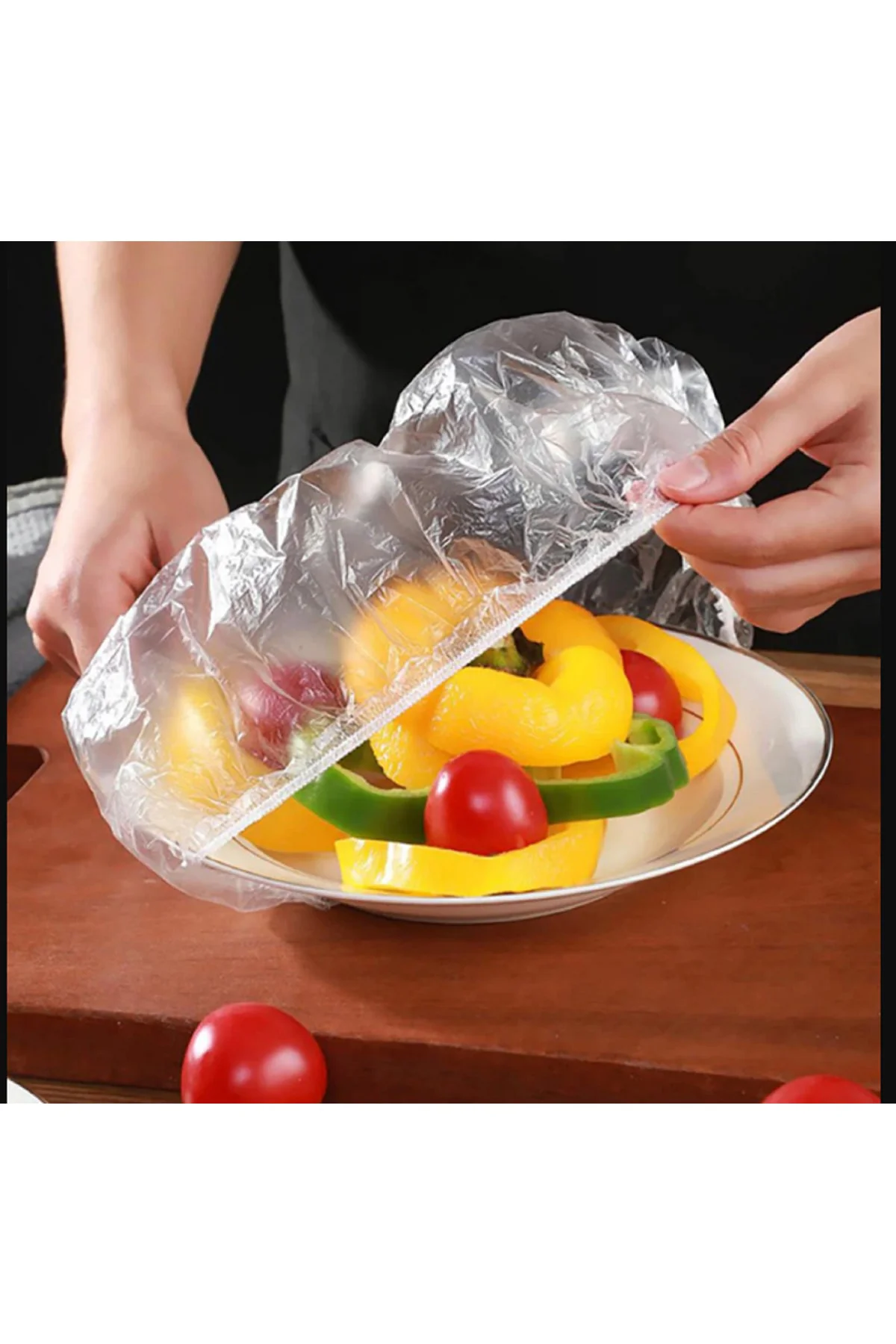 Likralı Streç Gıda Muhafazası Gıda Bonesi, Çok Kullanımlık Streç 