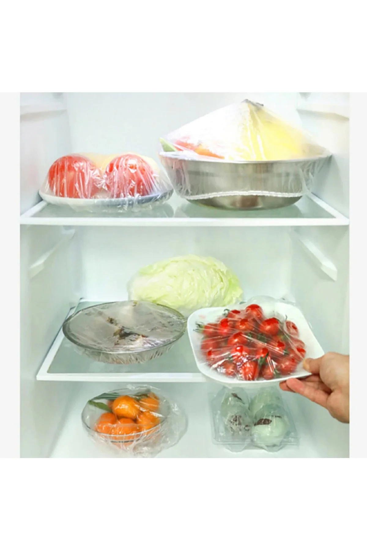 Likralı Streç Gıda Muhafazası Gıda Bonesi, Çok Kullanımlık Streç 