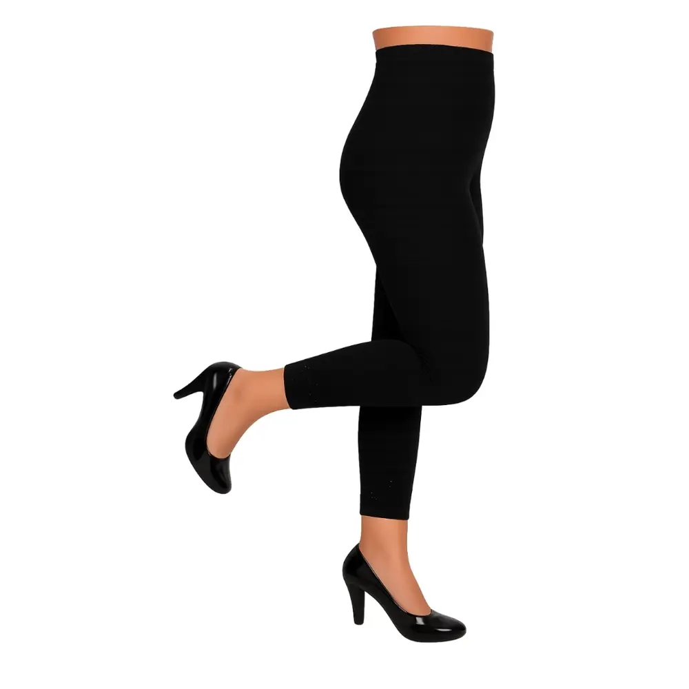 Likralı Viskon Bilek Bölgesi Taşlı Kadın Tayt