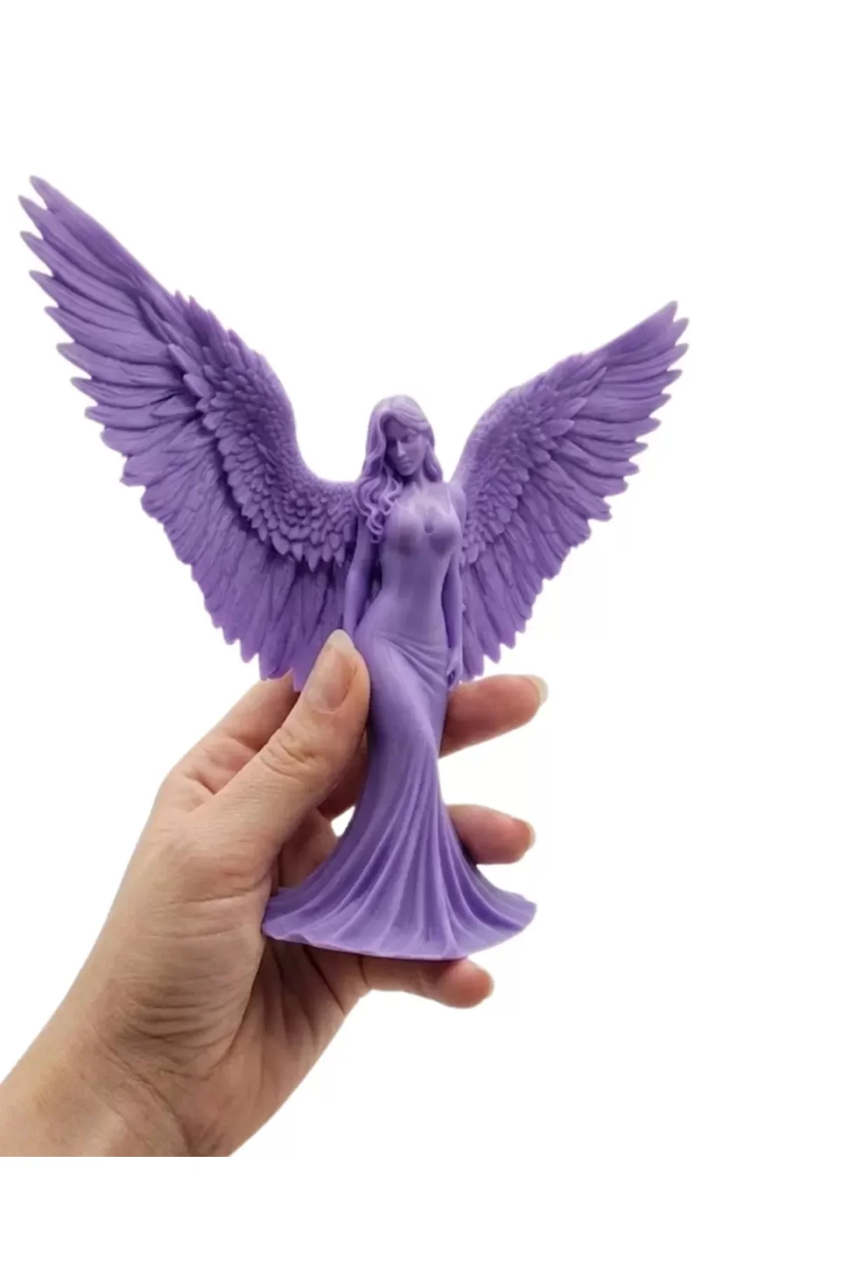 Lila Melek Biblo 3d Dekoratif Angel Figür Ev Aksesuarı