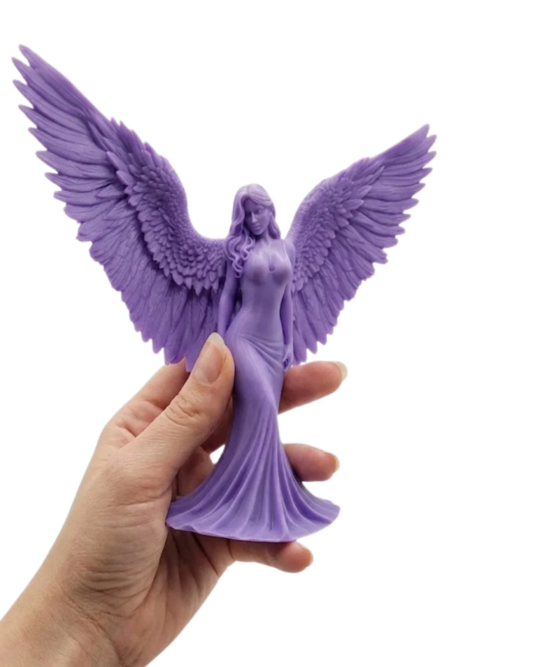 Lila Melek Biblo 3D Dekoratif Angel Figür Ev Aksesuarı