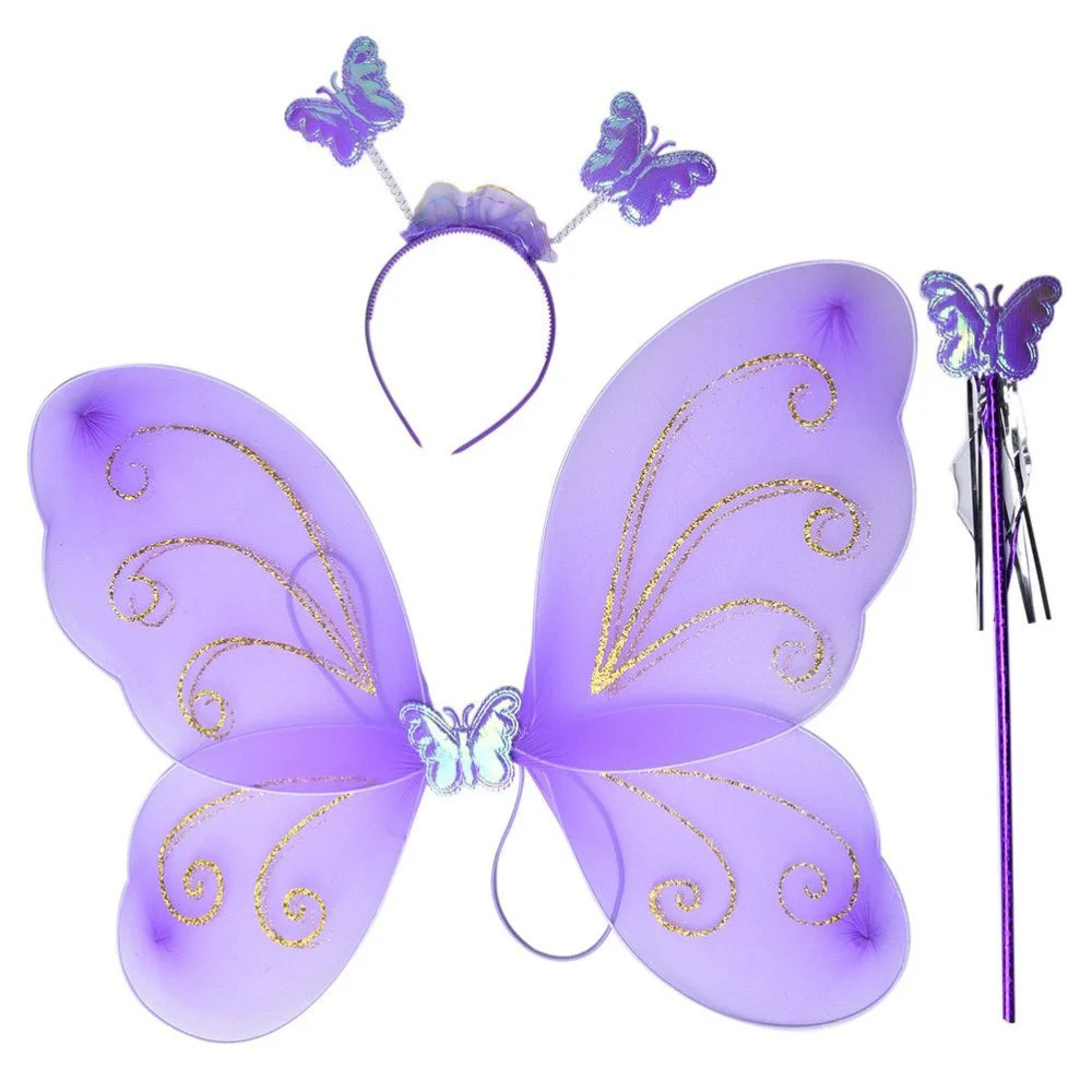 Lila Renk Kanadı Tacı ve Sopası 50x37 cm Fiyatı, Yorumları ve Özellikleri