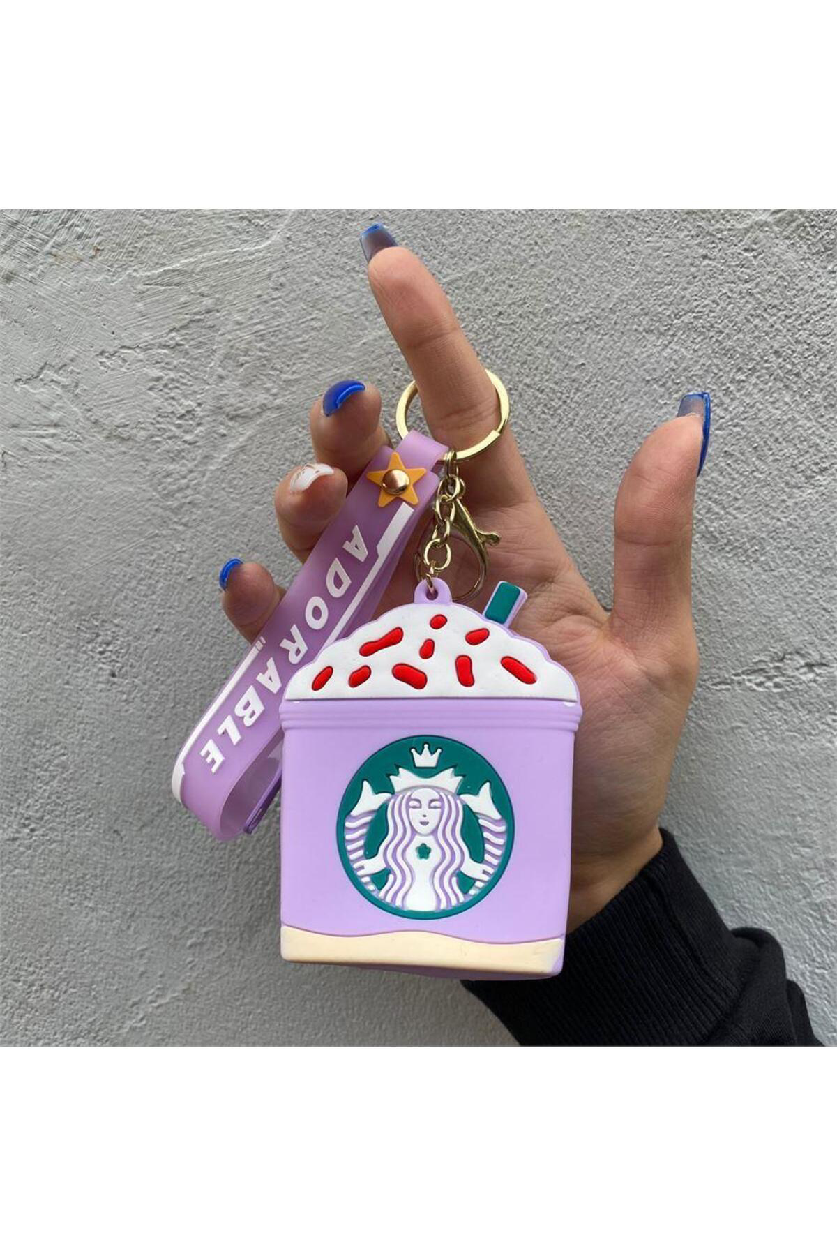 Lila Starbucks Adorable Silikon Bozuk Para Cüzdanı
