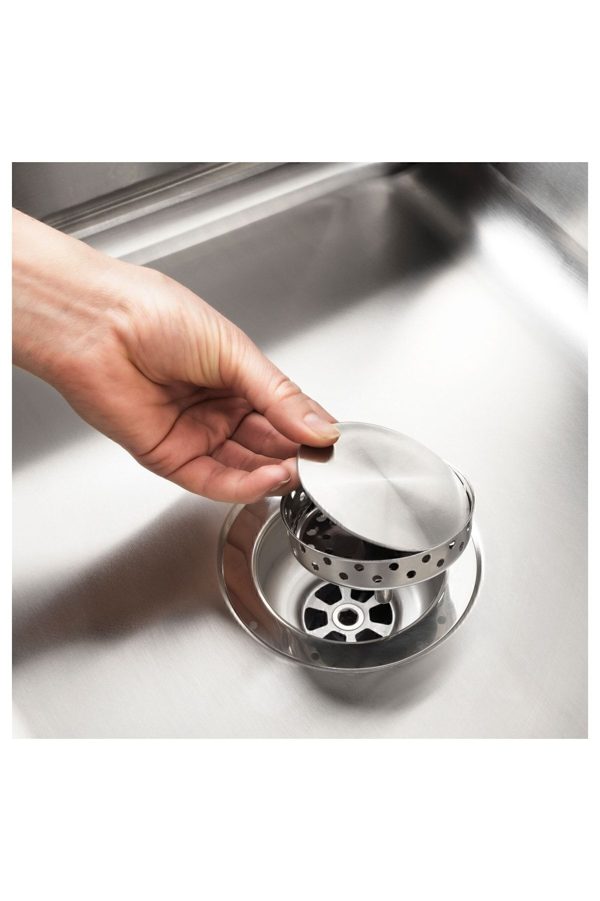 İkea Lillviken Eviye Tıpası Kapağı Paslanmaz Çelik