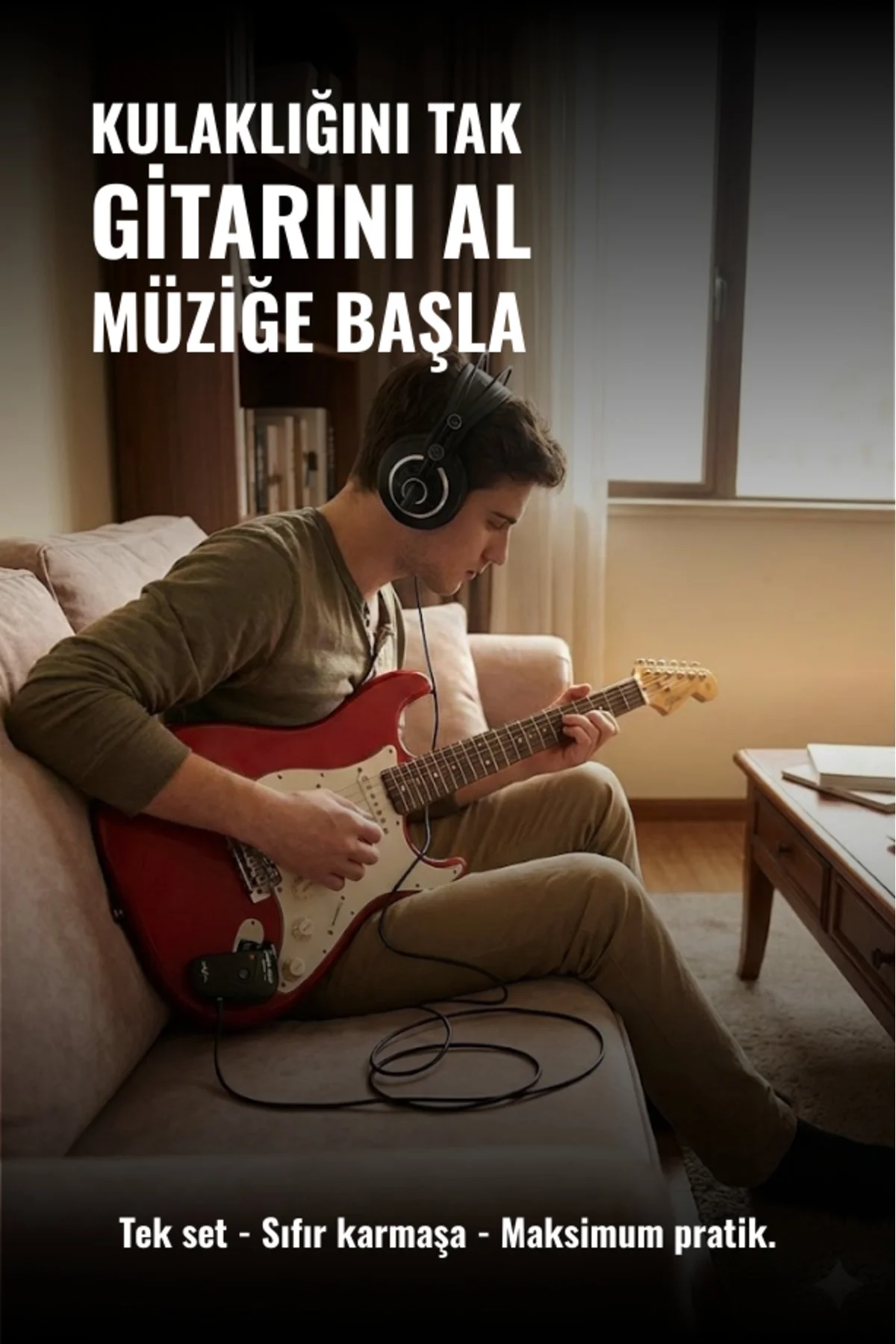 Lilya STR309 HSS Elektro Gitar – Kulaklık Amfi Seti (NUX GP-1 ve Lilya STR309 HSS Elektro Gitar – Kulaklık Amfi Seti (NUX GP-1 ve