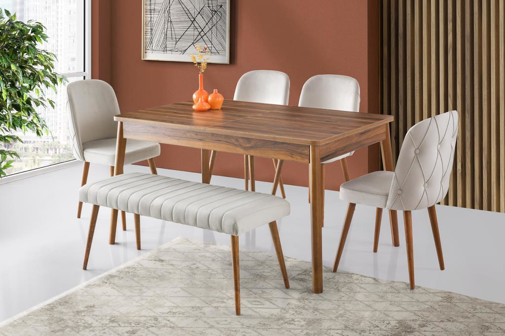 Sivas Gözde Mobilya Lilyum Loft Yemek Masa Sandalye Banklı Takım Sivas Gözde Mobilya Lilyum Loft Yemek Masa Sandalye Banklı Takım