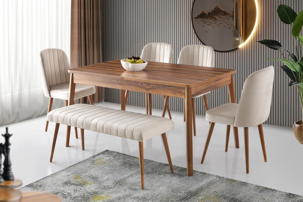 Sivas Gözde Mobilya Lilyum Milano Yemek Masa Sandalye Banklı Takım Sivas Gözde Mobilya Lilyum Milano Yemek Masa Sandalye Banklı Takım