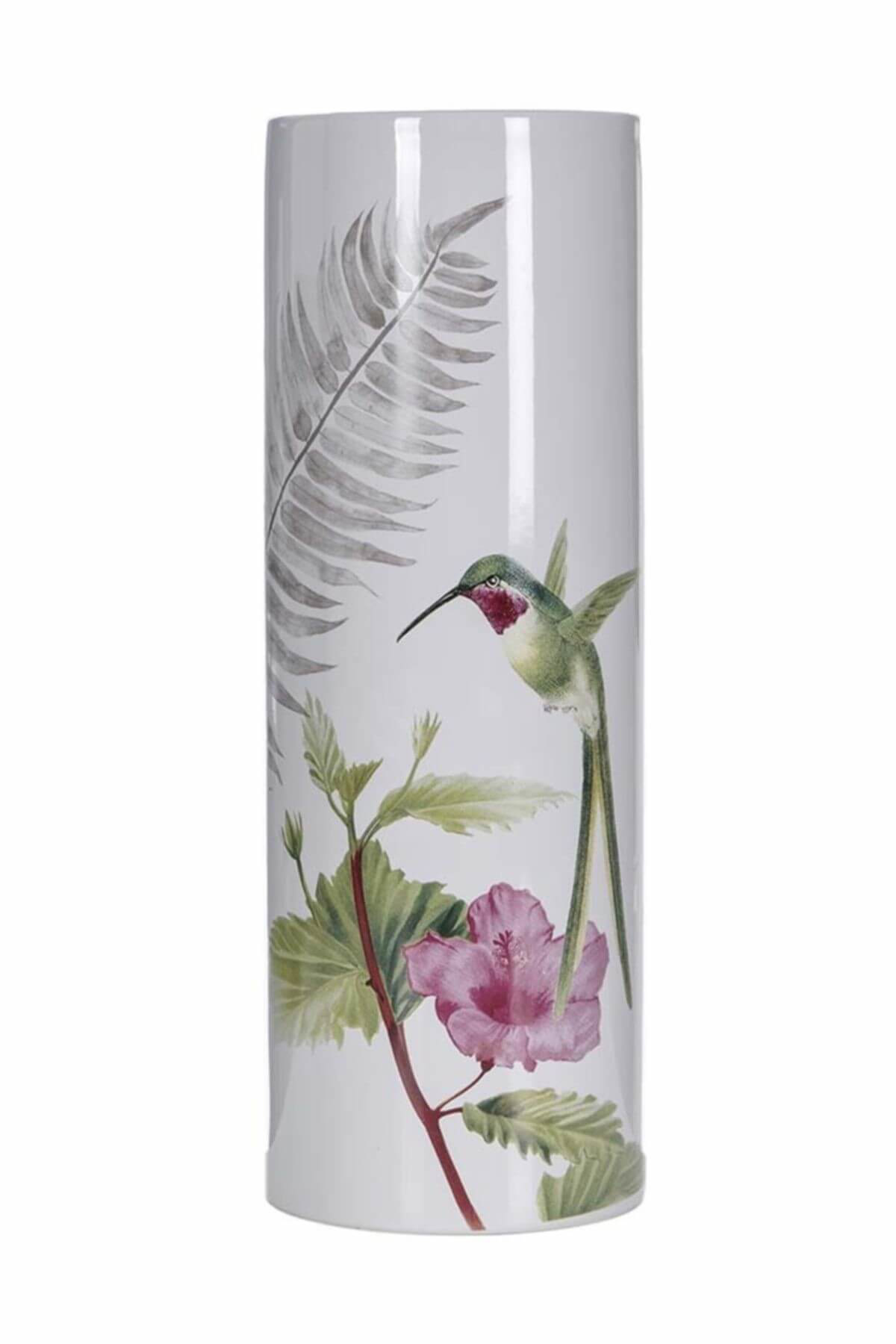 Vitale Lima Tropikal Desenli Vazo Büyük Boy