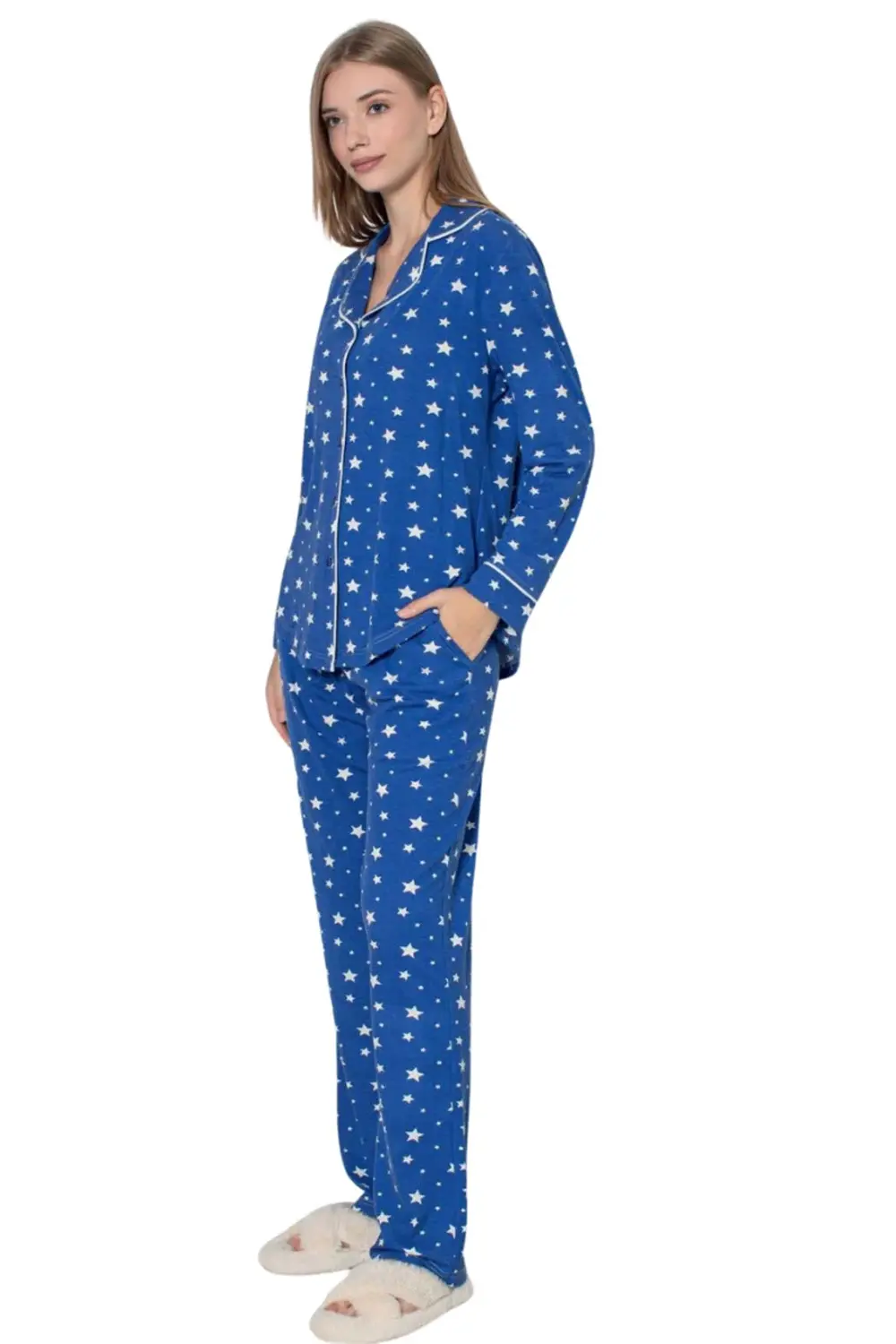 Limissi Desenli Pamuk Viskon Pijama Takımı