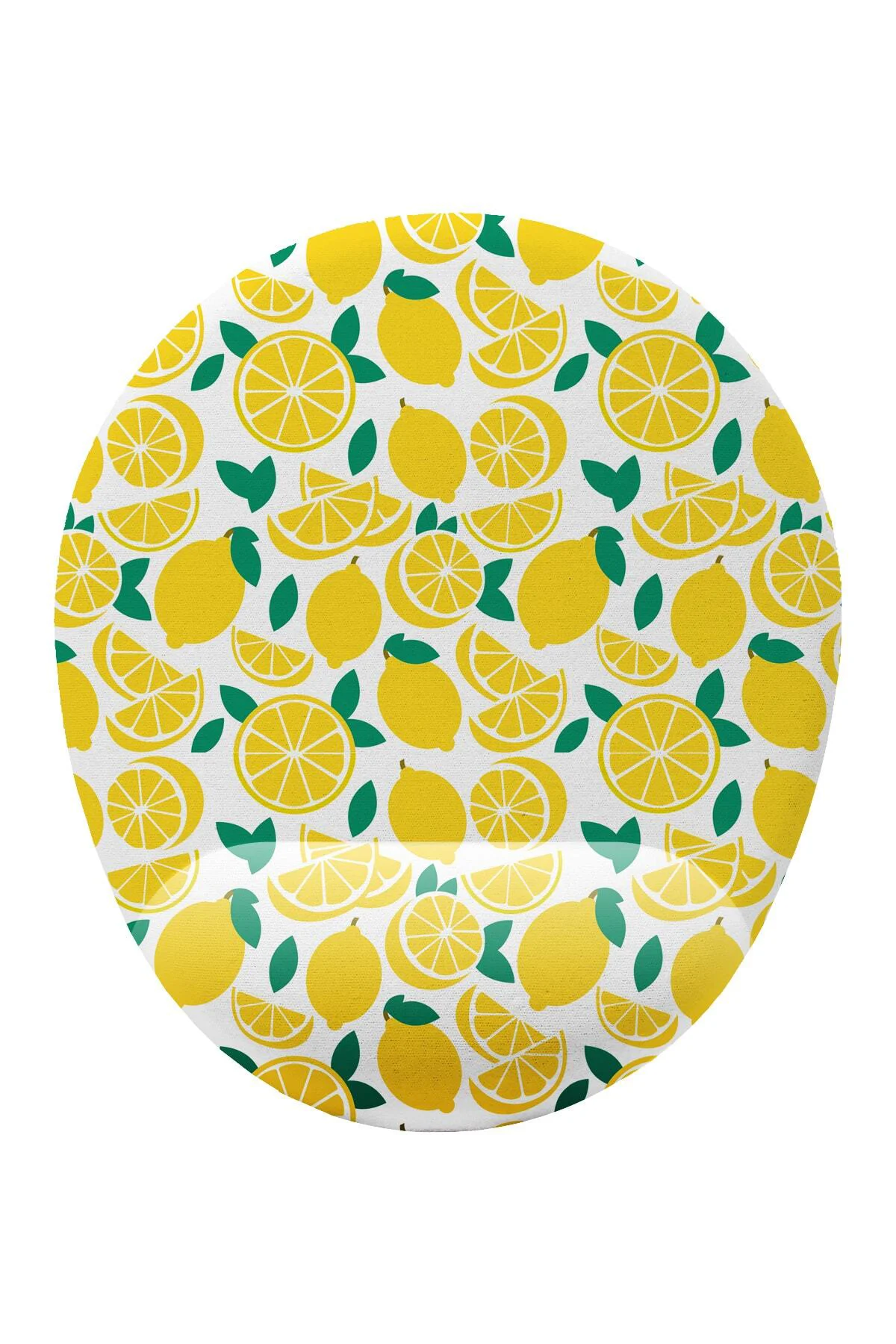 Limon Desenli Bilek Destekli Mouse Pad Ergonomik Kaymaz Taban Mou