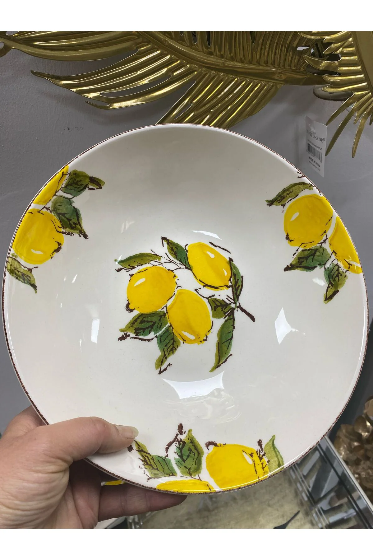 Limon Desenli Porselen Salata Kasesi 26 cm