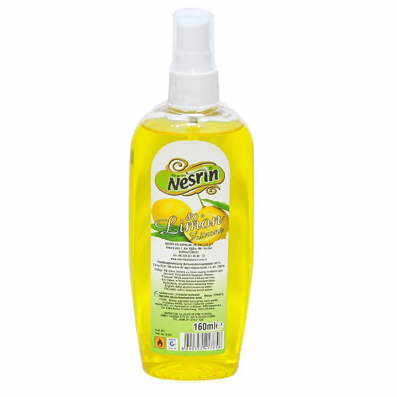 Limon Kolonyası Sprey 160 ML - 80 Derece Pet Şişe, Ferah ve Pratik El Dezenfektanı Fiyatı, Yorumları ve Özellikleri