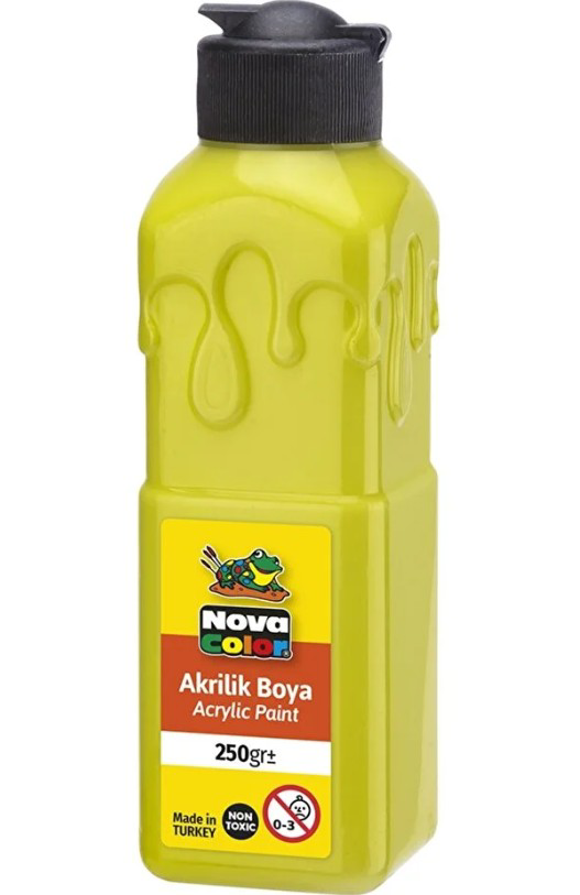Limon Sarısı Akrilik Boya 250 gr 1 Adet Su Bazlı Akrilik Boyası H
