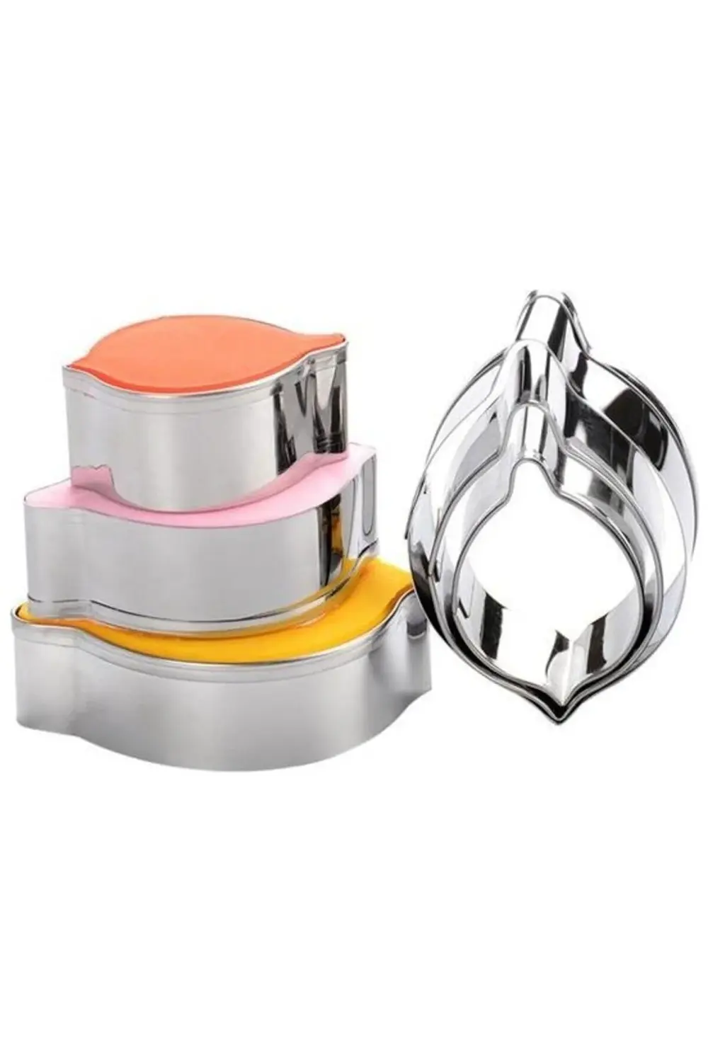 Nar Kalıp Limon Şekli Paslanmaz Çelik Kurabiye Kalıbı 3 Lü Set