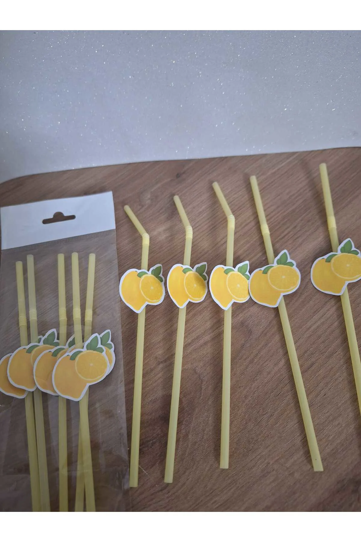LİMON TEMALI DOĞUM GÜNÜ PİPETİ 10 ADET