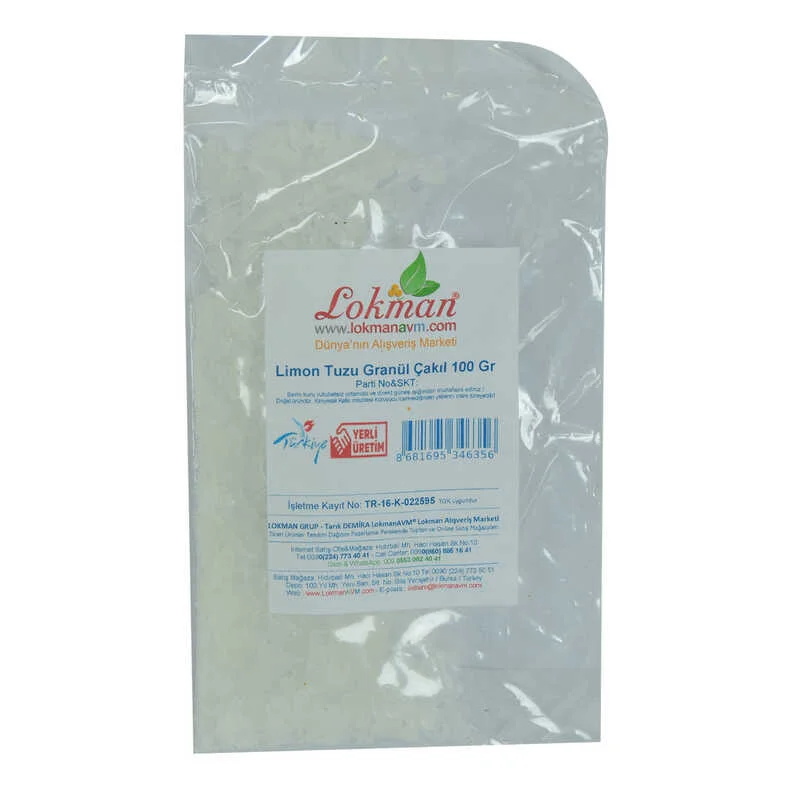 Limon Tuzu Granül Çakıl 100 Gr - Doğal Limon Aromalı Tuz