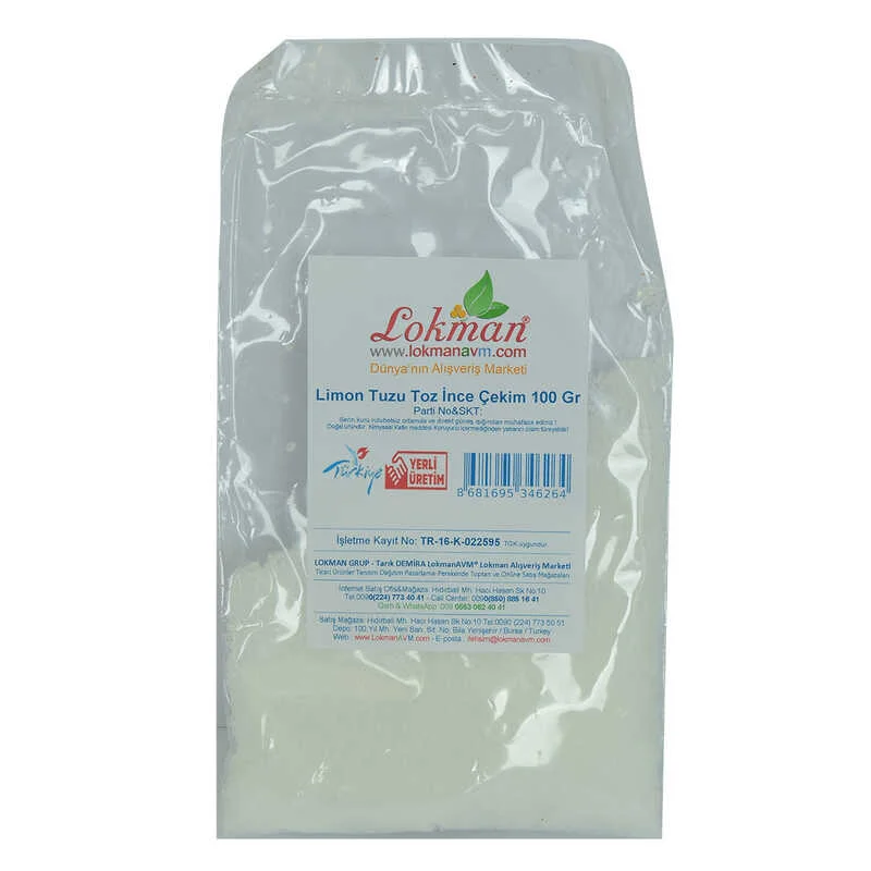 Limon Tuzu Toz İnce Çekim 100 Gr - Doğal ve Saf Limon Tuzu Fiyatı, Yorumları ve Özellikleri