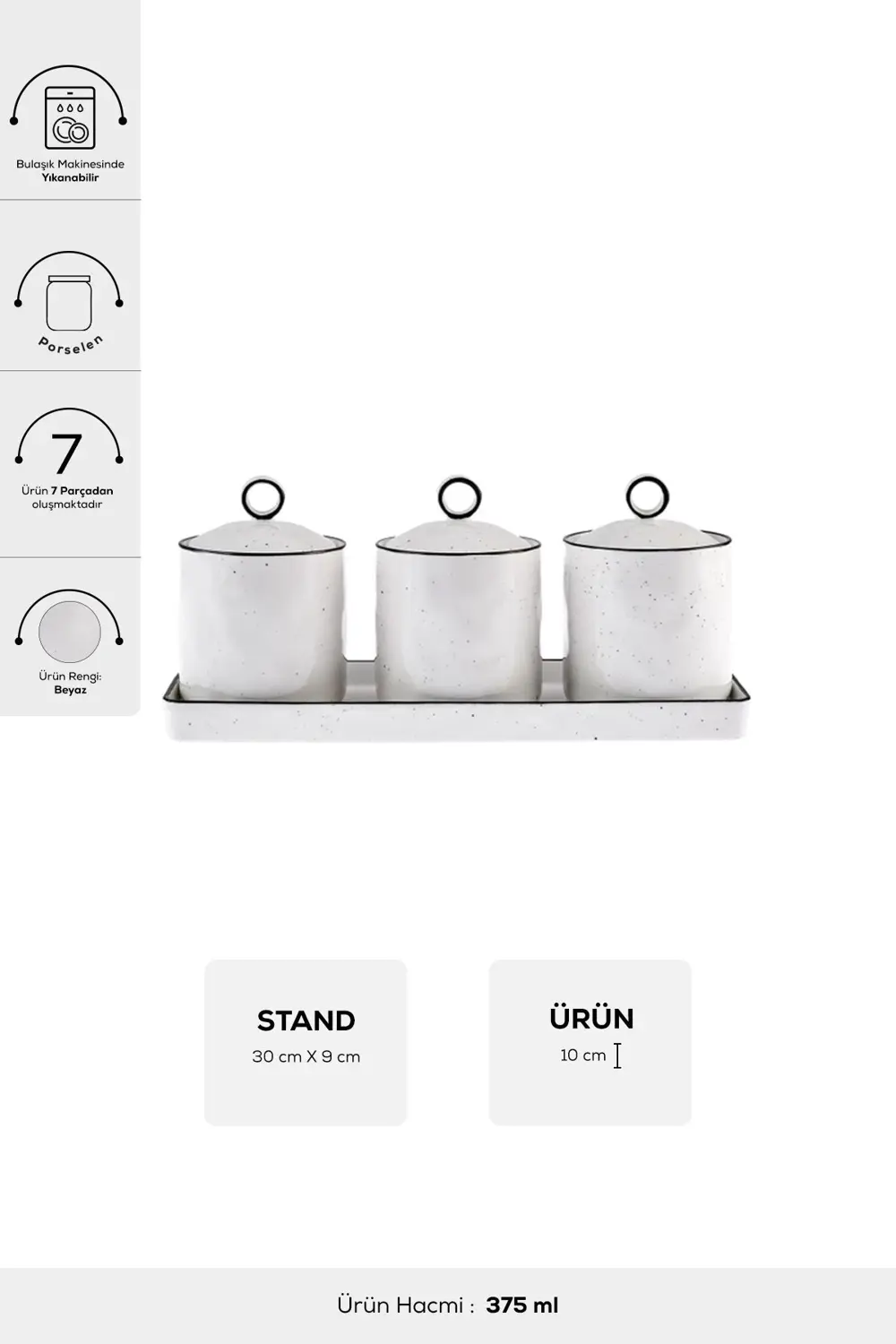 Lina Line 3'lü Standlı Vakumlu Kapaklı Baharat Takımı 400 Ml Lina Line 3'lü Standlı Vakumlu Kapaklı Baharat Takımı 400 Ml