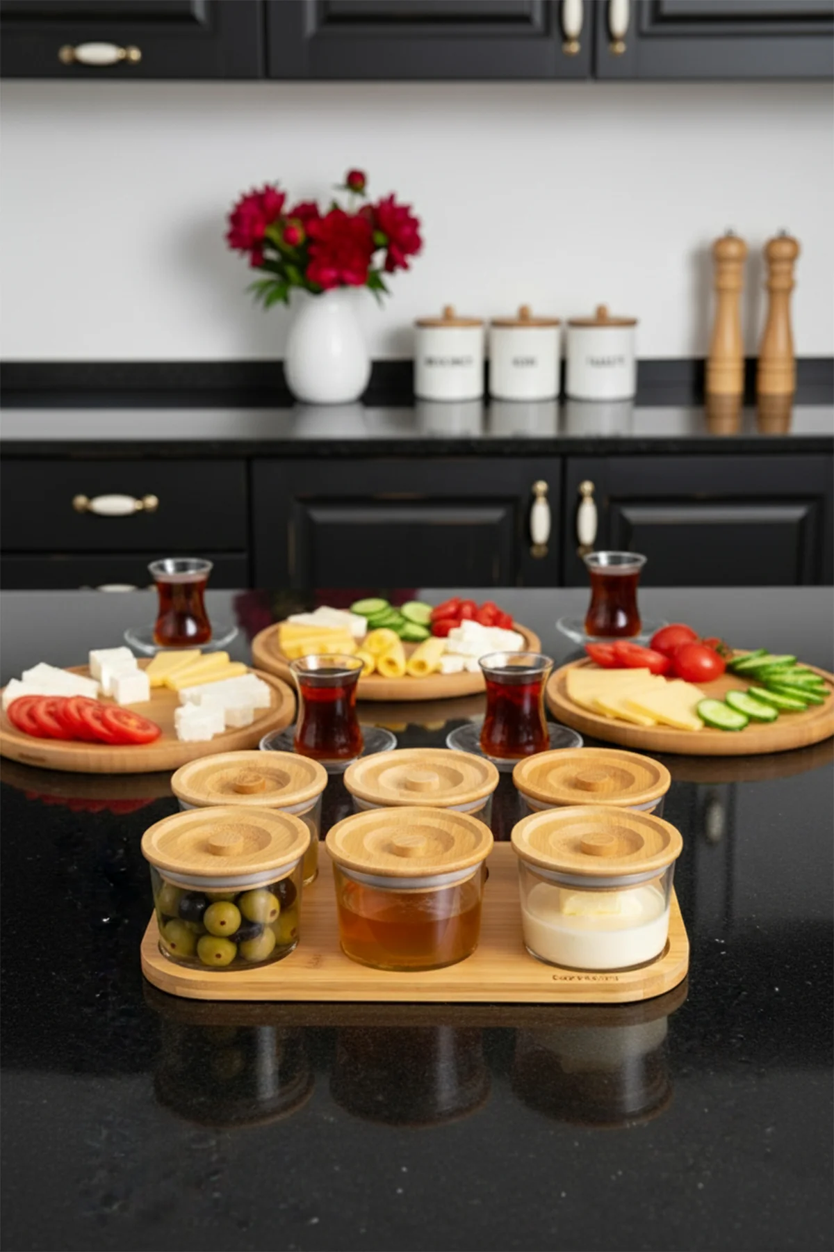 Lincoln - 13 Parça Cam Kahvaltılık Takımı