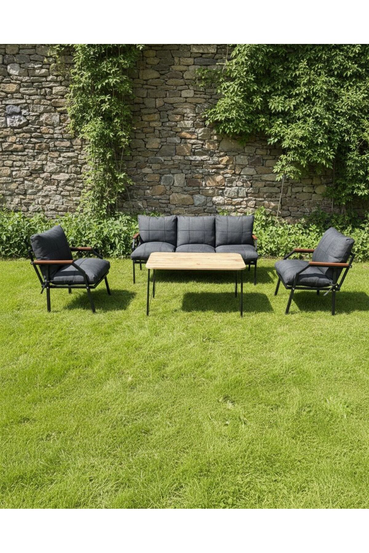 Linda 311 Masalı Krem Fermuarlı Bahçe Balkon Takımı, Cafe, Salon 