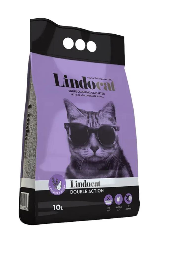 Lindo Cat Lavanta Argan Mor Renkli İnce Taneli Kedi Kumu 10 Lt