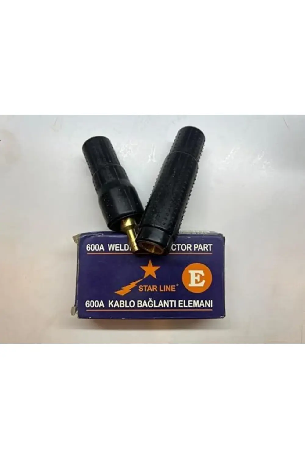 LINE 600A Kaynak Kablosu Bağlantı Elemanı, Pirinç Uçlu, Siyah max