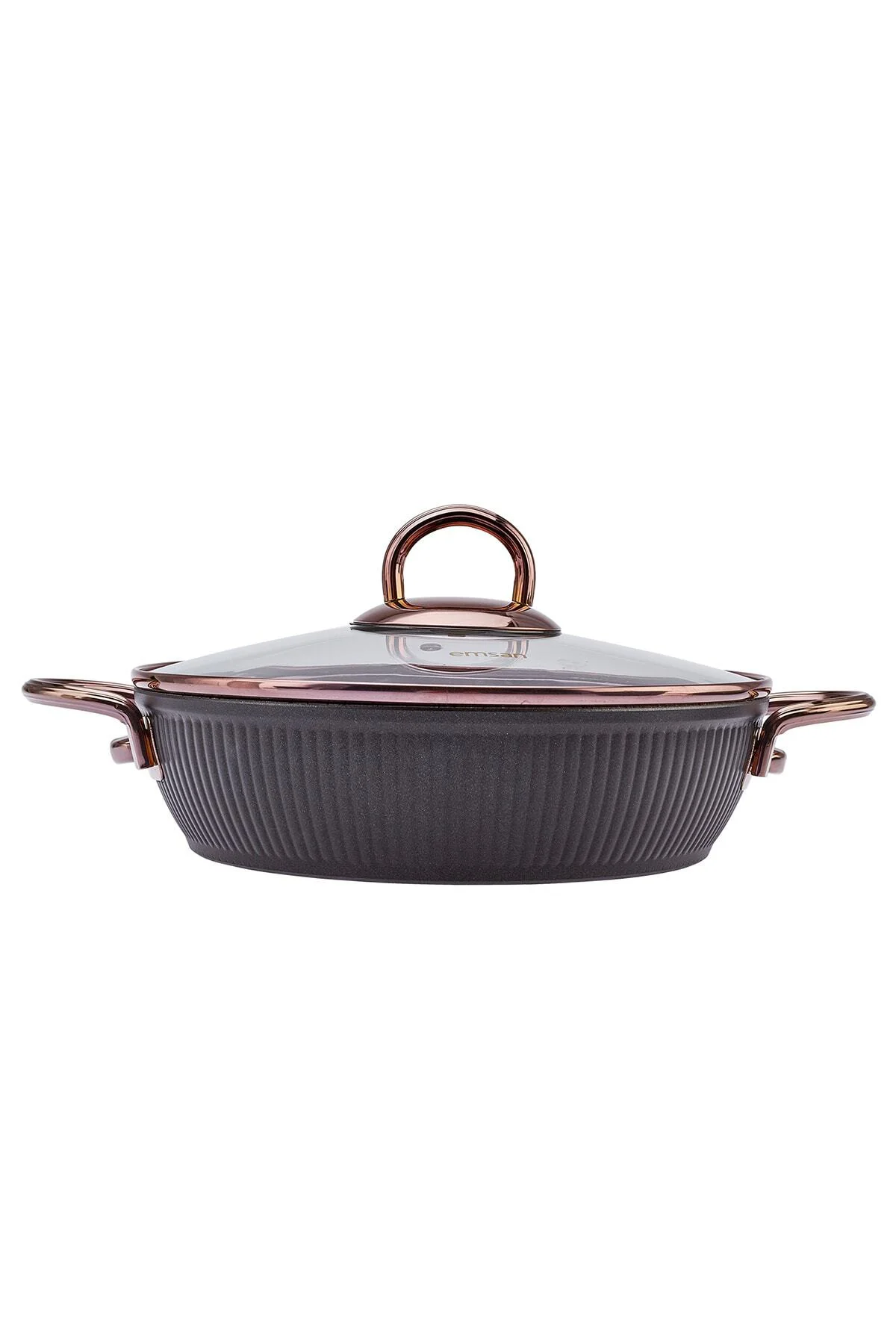 Line 7 Parça Granit Tencere Seti Yeni Siyah Rose