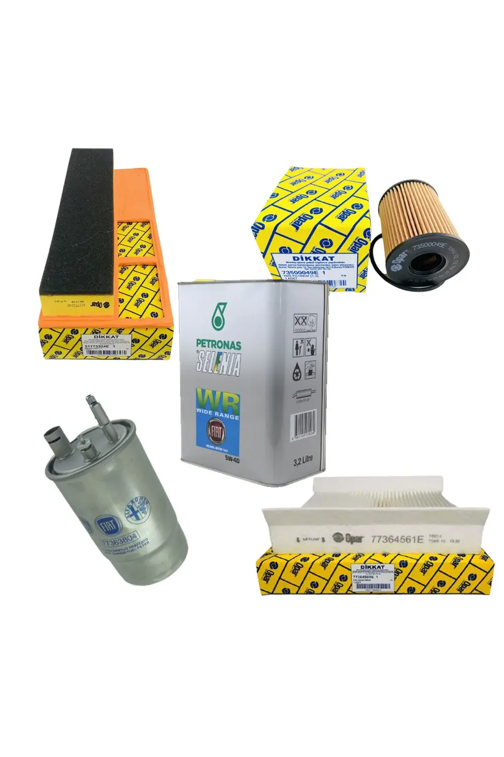 Linea Fiorino Euro 4 1.3 Mjt Filtre Seti 5.40 Motor Yağı 2005-201